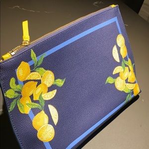 Banana Republic Lemon Print Clutch